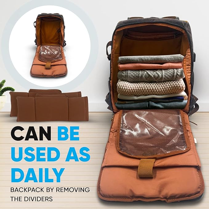 JAEP Camera Backpack - Weather Resistant 16 Ounces Waxed Memory Canvas – DSLR SLR Backpacks with 15.6” laptop sleeve compartment and Tripod Holder for Photographers -Vintage leather Style (Dark Grey)