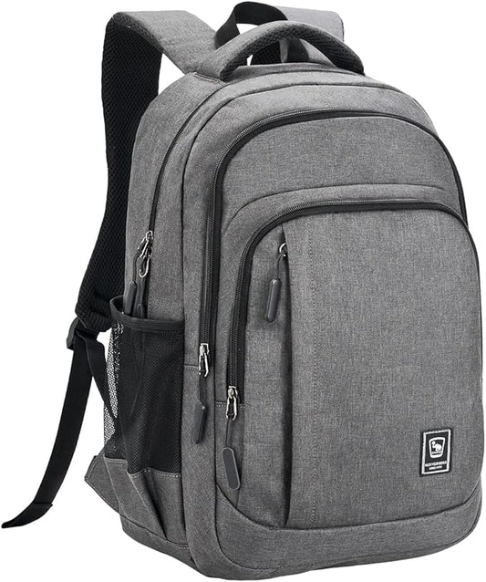 15.6 Inch Laptop Backpack for Men Travel Backpack Water-Resistant Computer Backpack Work Business Grey