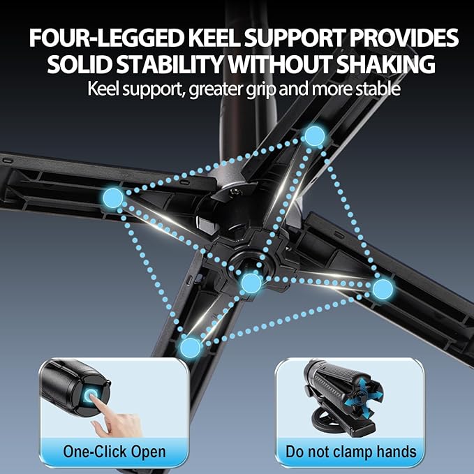 4-in-1 Multifunctional 360° Rotation Magnetic Selfie Stick, Portable Pocket Size Selfie Stick with Rechargeable Remote, Extendable Detachable Cell Phone Tripod for iPhone & Android