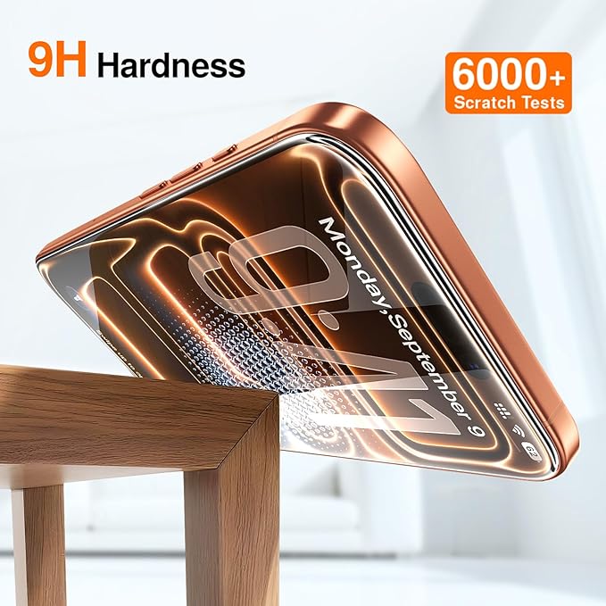 SMARTDEVIL 2 Pack Screen Protector for iPhone 17 Pro, 9H Hardness Military Grade Shatterproof HD Tempered Glass, Easy to Install, Bubble-Free and-Dust-Free Box