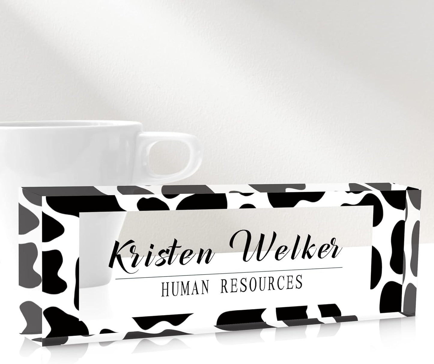 Gowelly Office Desk Name Plate Personalized |Custom Name Plates for Desk| Custom Employee Appreciation Gifts | Office Gifts for Women, Boss, Employee, Teacher, Social Worker-4