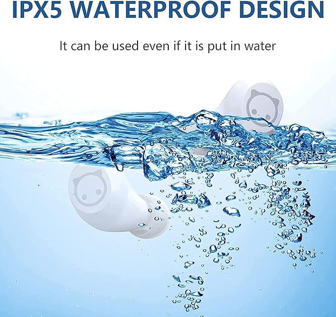 Kids Wireless Earbuds Cute Panda Bluetooth Earbuds with mic Charging Case 36H Playtime 3D Stereo Headphones IPX6 Waterproof Sport in-Ear Headphones for Kids Adult