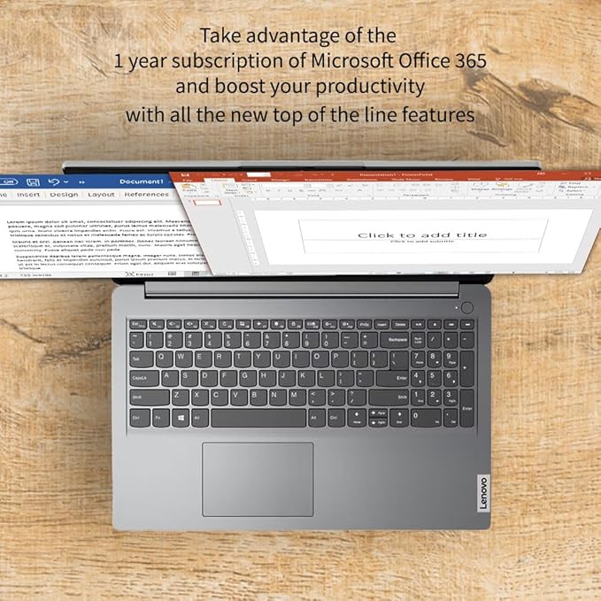 Lenovo 15.6" HD IdeaPad Anti-Glare Screen w/ 1 Year Microsoft 365, 640GB SSD, 20GB RAM, Windows 11 Pro, WiFi 6, HDMI, USB-C, Intel Processor, SD Card Reader, Up to 9.5 Hours Battery Life, w/WOWPC USB