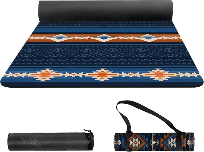 nuveti Yoga Mat Print Extra Thick TPE Non Slip Fitness Exercise Mat with Carrying Bag,72"x24" Extra Thick 6MM Exercise & Workout Mat for Yoga, Pilates Fitness and Floor Exercises