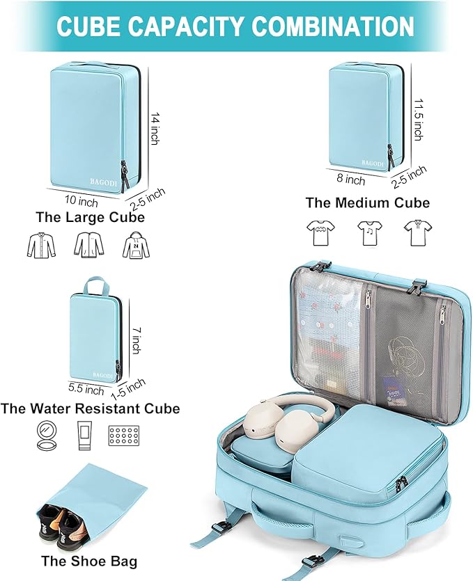 Carry On Backpack, 42L Flight Approved Travel Backpack for Men Women,Airline Approved Gym Backpack Waterproof Business Laptop Daypack Laptop Backpack,Casual Daypack for Business Weekend Hiking