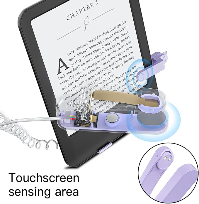 Remote Control Page Turner and Stand for Kindle Paperwhite Oasis eReaders,Clicker Page Turner Forward and Backward,Kindle Accessories for iPhone,iPad,Tablets Reading,Camera Video Record &Selfie