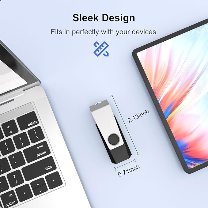 TOPESEL 16GB Flash Drive 10 Pack USB Flash Drives, USB2.0 Storage Flash Drive Swivel Design, Jump Drive Pen Drive Zip Drive Memory Stick with Indicator