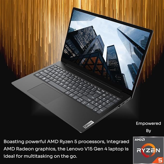 Lenovo V15 Gen 4 Business Laptop, 15.6" FHD Screen, AMD Ryzen 5 5500U, 24GB RAM, 1TB SSD, Webcam, HDMI, Wi-Fi, Windows 11 Pro, Black
