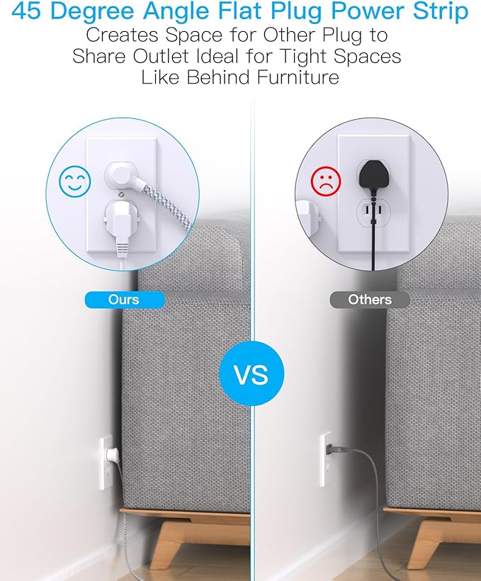 Cruise Essentials 2025,One Beat Travel Power Strip with 3 Outlets 4 USB Ports 3.1A,3ft Flat Plug Extension Cords Desktop Charging Station for Travel Home Office,Cruise Ship Essentials,ETL Listed