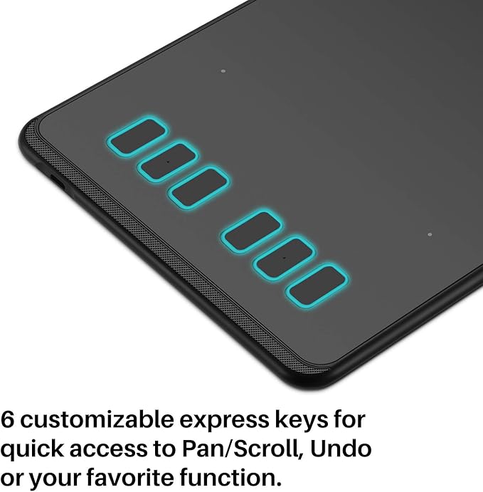 HUION Inspiroy H640P Drawing Tablet, 6x4 inch Digital Art with Battery-Free Stylus, 8192 Pen Pressure, 6 Hot Keys, Graphics Tablet for Drawing, Writing, Design, Teaching, Work with Mac, PC & Mobile