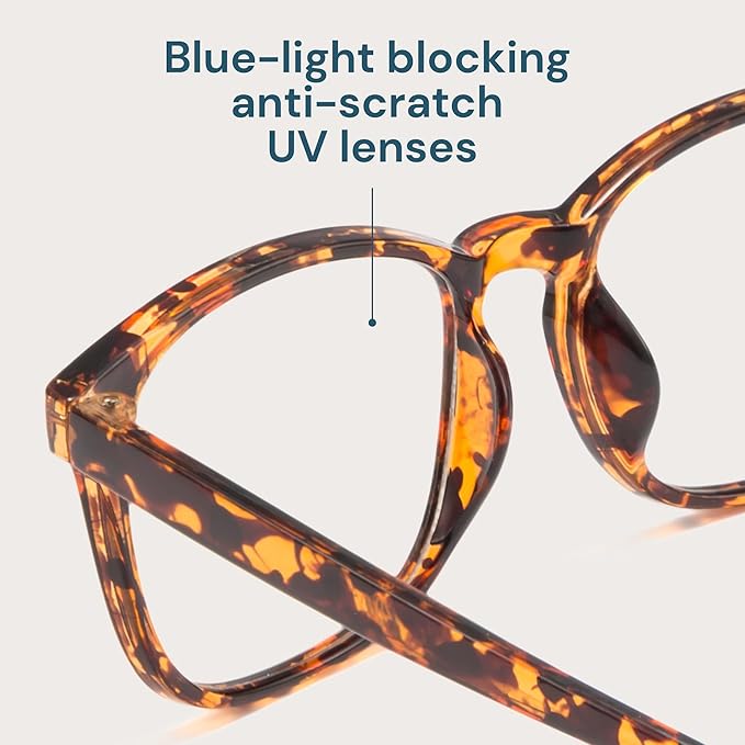 Gaoye Blue Light Glasses for Computer & Gaming - Anti UV Ray Lenses, Scratch-Resistant & Comfort Fit