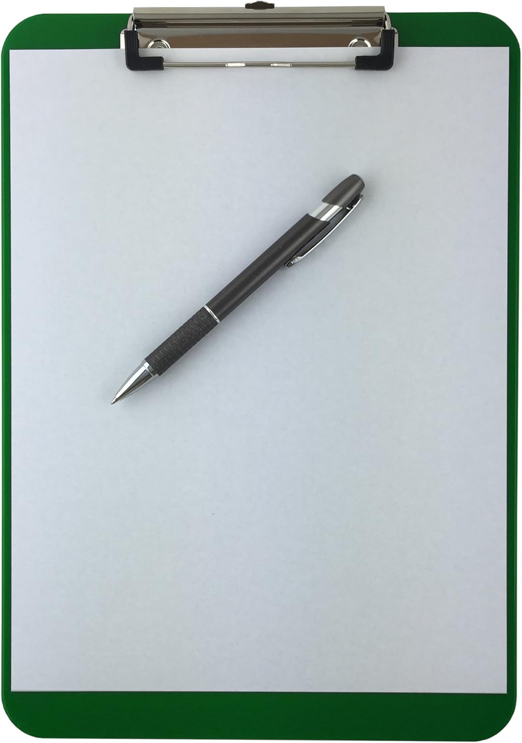 Trade Quest Plastic Clipboard Opaque Color Letter Size Low Profile Clip (Pack of 6) (Green)