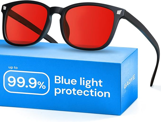 Gaoye Blue Light Glasses for Computer & Gaming - Anti UV Ray Lenses, Scratch-Resistant & Comfort Fit