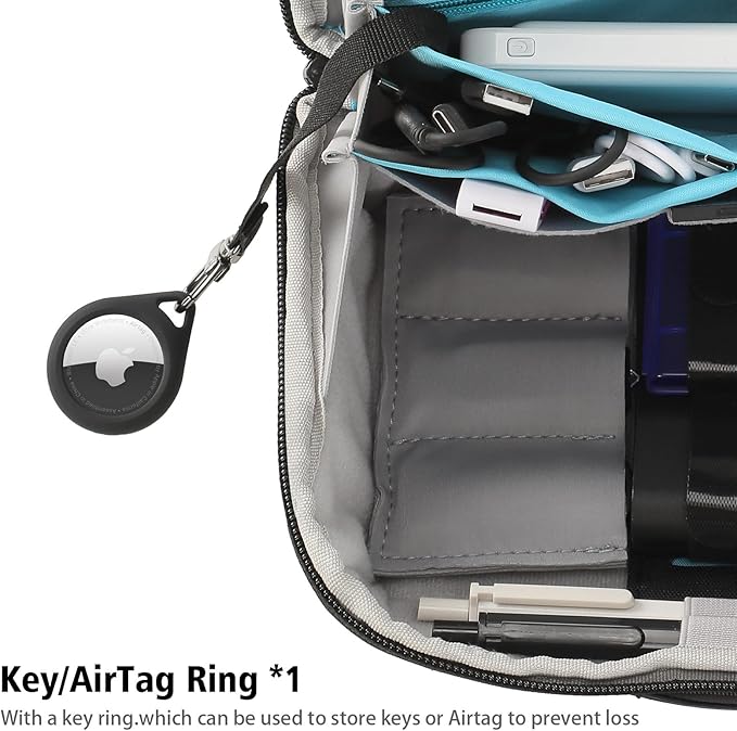 VanFn Electronics Travel Organizer Storage Bag, Travel Accessory Handle Bag, Gadgets Pouch, USB Cable, Travel Friendly Electronics Organizer P.Travel Series