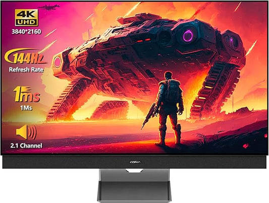 INNOCN 43 Inch Ultrawide Monitor Gaming 4K 144Hz PC Computer Desktop Larger Monitor, HDR400, FreeSync Premium, Built-in Stereo Speakers, DisplayPort, HDMI, Height Adjustable, Black