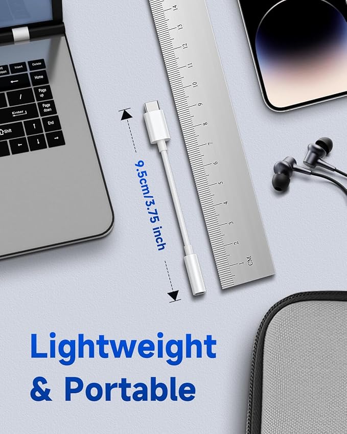 USB-C to 3.5mm Audio Headphone Adapter, 2-Pack Type C to Jack Dongle Adapter Cable Cord Compatible with Apple iPhone 17/16/15/Pro/Max/Plus, iPad, MacBook, Samsung Galaxy S24/S23/S22/ Ultra, Pixel