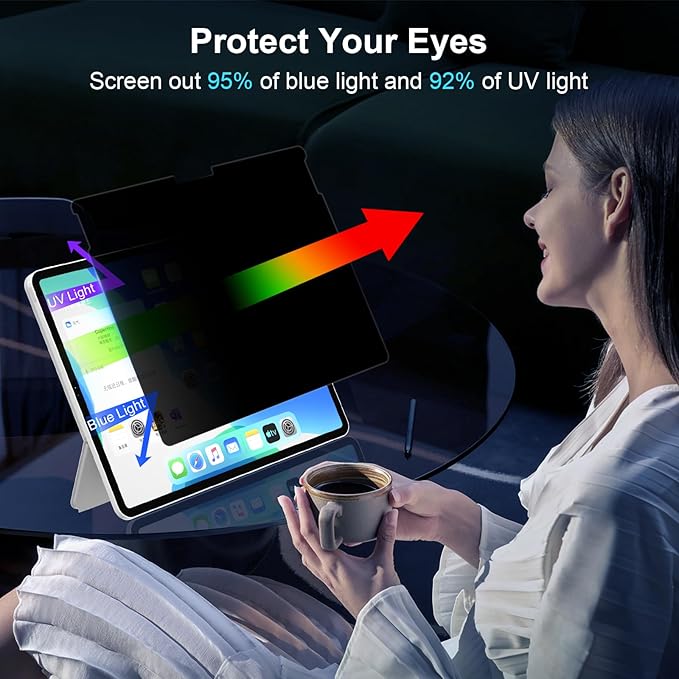 Magnetic Privacy Screen for 12 Inch Surface Laptop Pro 12, Removable Anti Glare Surface Laptop Pro 12 Screen Protector, Blue Light Filter, Anti Spy Easy Install