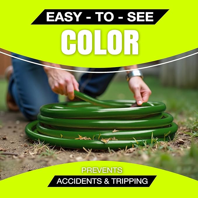 100ft Outdoor/Indoor Extension Cord 10/3 Gauge Ultra Heavy Duty 3 Prong SJTW, Waterproof, Flexible Cold-Resistant Long Power Cord,15A 125V 1875W, Green by LifeSupplyUSA