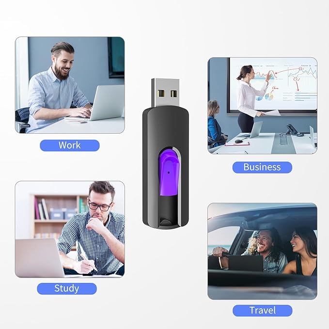 RAOYI 10 Pack 64GB USB Flash Drives Slide Retractable Memory Stick Bulk USB 2.0 Thumb Drive Jump Drive Zip Drive USB Sticks Data Storage Backup for PC Mac (64G, 10 Mixed Color)