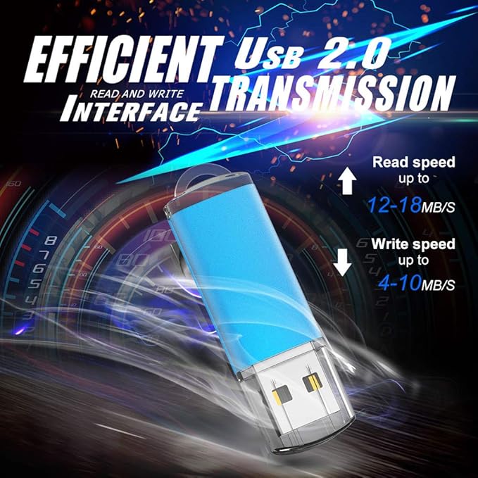 4GB USB Flash Drive 10 Pack Easy-Storage Memory Stick K&ZZ Thumb Drives Gig Stick USB2.0 Pen Drive for Fold Digital Data Storage, Zip Drive, Jump Drive, Flash Stick, Mixed Color