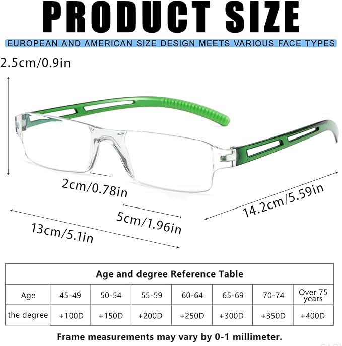 Viseng 3 pairs of reading glasses, blue light blocking glasses, computer reading glasses for men and women, fashionable rectangular one-piece glasses frame+1.0(Emerald Green)