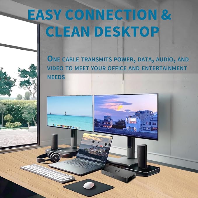 Dell WD19S 130W Docking Station, HDMI/Dual DisplayPort, Dell Docking Station with 90W Power Delivery, Dual Monitor Support,Bundle with 130W Adapter, HDMI/DP Cables (Renewed)