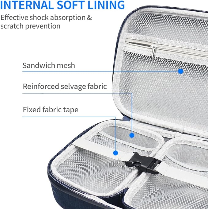 Electronics Organizer Travel Case Waterproof,Multi-Function Cable Storage Bag for Charger Phone Earphone USB Cables,Portable Wire Organizer Pouch for Travel Accessories,Dark Blue