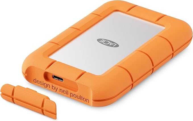 LaCie Rugged Mini SSD 1TB Solid State Drive - USB 3.2 Gen 2x2, speeds up to 2000MB/s, Compatible with PC, Mac, and iPad (STMF1000400)