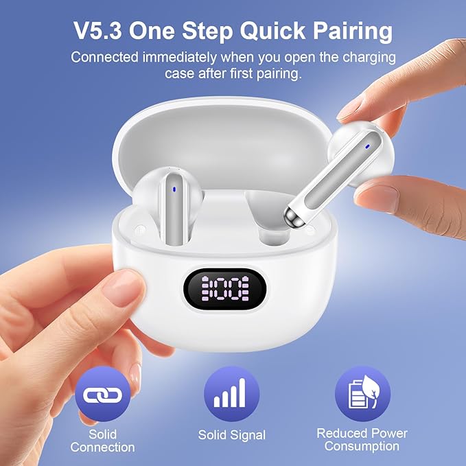 Pixel Buds Wireless Earbuds for Google Pixel 10 9a 9 Pro XL Fold 8a 8 Pro 7a 7Pro 6a 6Pro 5 4a 3XL, Ear Buds Bluetooth Headphones with LED Charging Case, Deep Bass Stereo Sound, 40 Hours Playtime, IP7