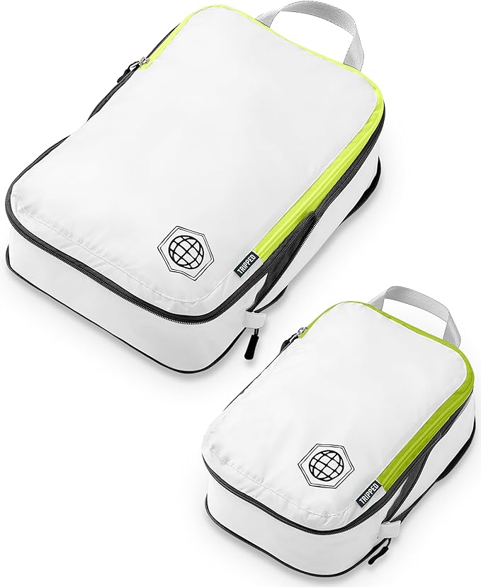 Compression Packing Cubes Set for Travel - Lightweight, Durable Clothes Organizer for Carry-On Luggage and Suitcases by TRIPPED Travel Gear