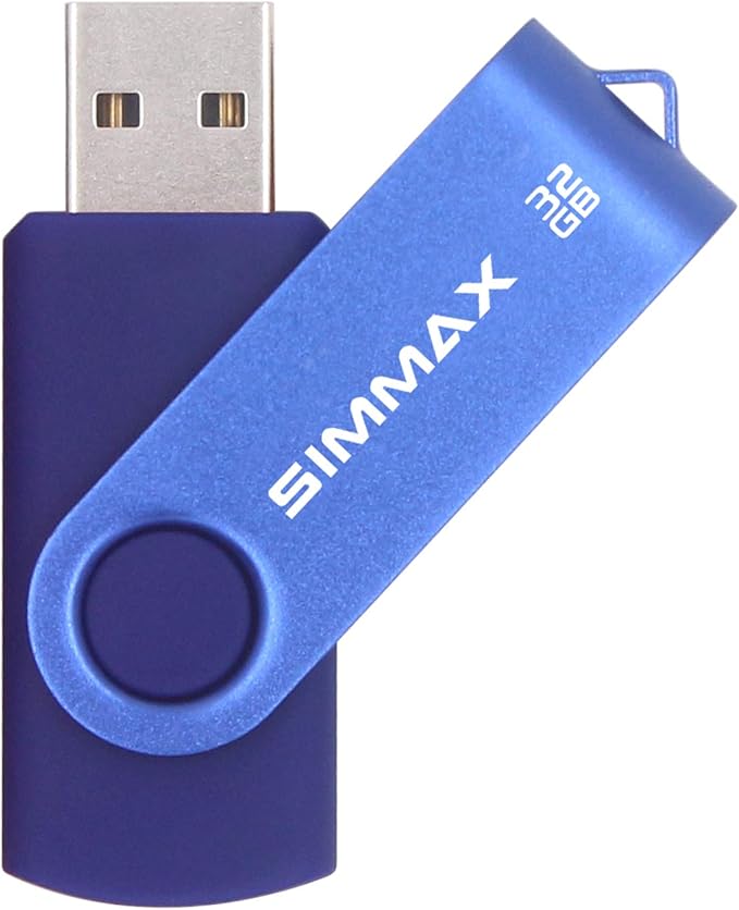 USB Flash Drives 2 Pack 32GB Memory Stick Swivel Design USB 2.0 Flash Drive Thumb Drive Zip Drives (32GB Blue Green)
