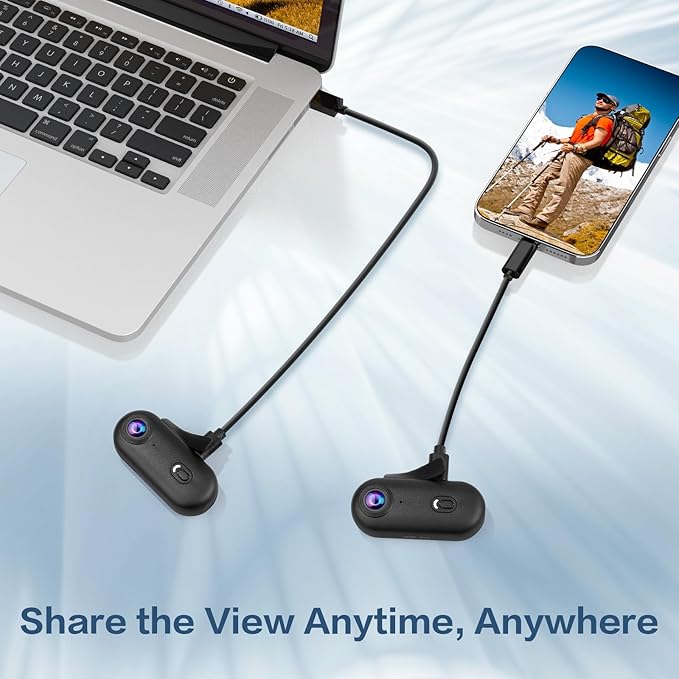 Li&Lu 4K Thumb Action Camera, Sports & Action Video Cameras Portable for Cycling, Motorcycle (with 64G-Card, Black)