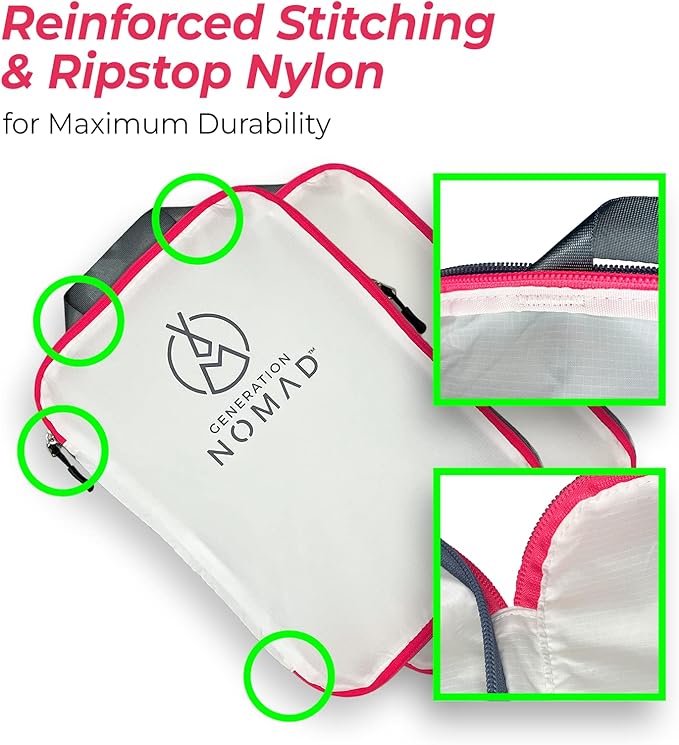 Generation Nomad Compression Packing Cubes for Travel | Best Compression Packing Cubes | Set of 2 BLACK