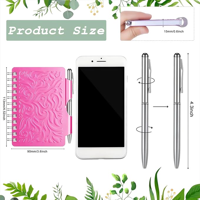 Zonon 2 Pcs Mini Password Book with Alphabetical Tabs Metal Password Keeper Book Portable Organizer Elegant Mandala Pattern Notebook with Pen, Spiral Bound for Information(Purple, Orange)