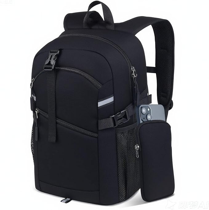 20L Lightweight Hiking Backpack for Men & Women – Small Travel Daypack with Phone Pocket – Durable & Compact for Hiking,Traveling,Camping,and Outdoor Adventure,Black