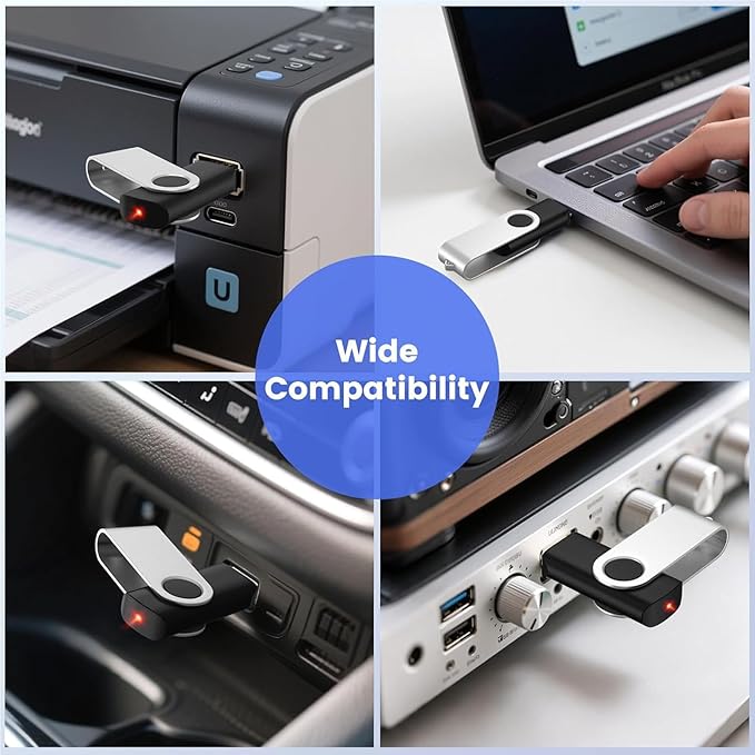 ABLAZE Flash Drives 1GB 20 Pack, USB 2.0 Thumb Drive Bulk with Lanyards Swivel Memory Stick U Disk 1GB Pendrive USB Pack (Black)