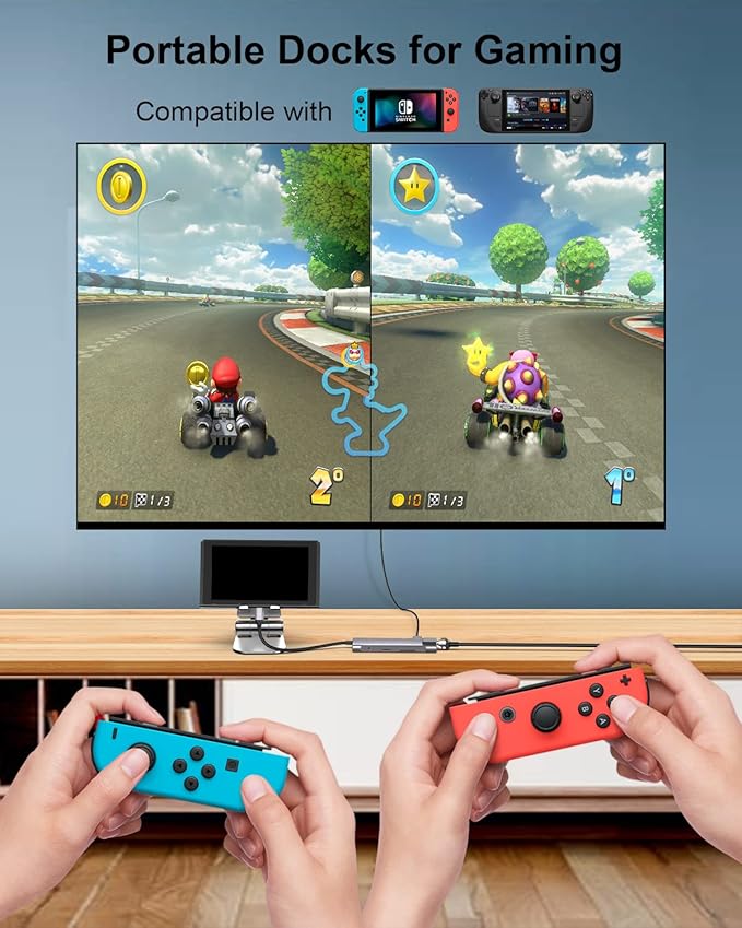 USB C Hub 9 in 1 Multiport Adapter w/Gigabit Ethernet,100W PD,4K@60Hz,2 USB 3.0,USB C 3.0 Data,SD/TF Card Reader,3.5mm Jack,Dongle Docking Station for MacBook iPad Pro iPhone 15 Steam Deck/Rog Ally