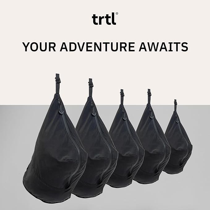 trtl Packing Pods, Black - Packing Cubes for Travel - Organizer Bags for Luggage to Maximize Space in Suitcase - Travel Packing Organizers - Includes Carry Strap - Comes with 3 Cube Sizes - 5 Pack
