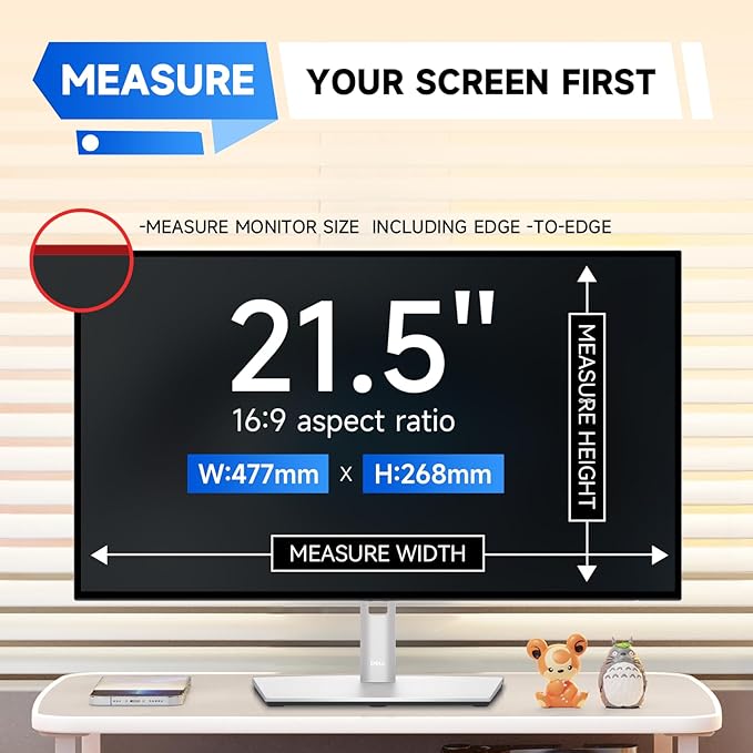 IPROKKO 【2 Pack】 21.5 inch Anti-Blue Light Monitor Screen Protector for 16:9 Widescreen,Removable Anti Glare Blue Light Blocking Screen Filter，LED PC Anti-UV Eye Protection Filter Film