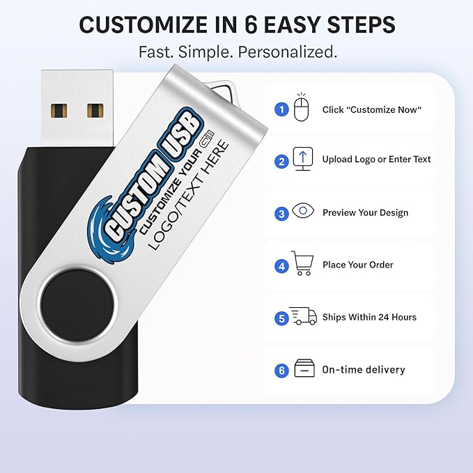 ABLAZE Personalized USB 512MB Flash Drive 10 Pack, USB 2.0 Custom Thumb Drives Personalized Pendrive Memory Stick (Mixcolors)