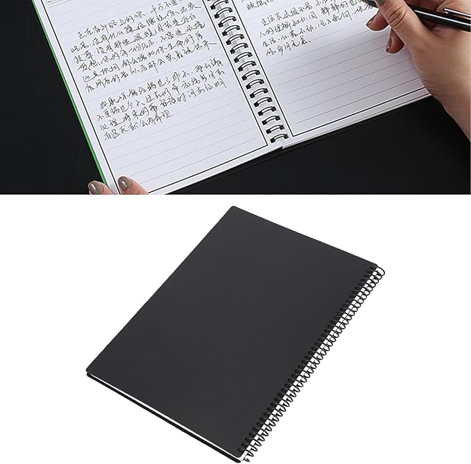 Hyuduo Smart Notebook Reusable Notebook with APP Digital Notebook 30 Sheets 180x255mm Lined Dotted Pages Waterproof Cover Spiral Binding for Study Work OCR PDF Export