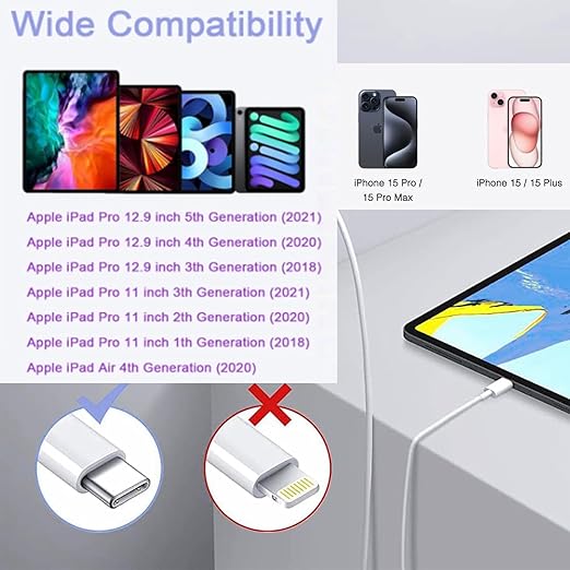 3 Pack USB A to USB C Cable for iPhone 16e 17 Air 16 15/16 15 Pro Max 15 Plus Car Carplay Cable, iPad USB C Cables,MacBook Air,Samsung,Google,LG,Moto Charger Charging Data Cord