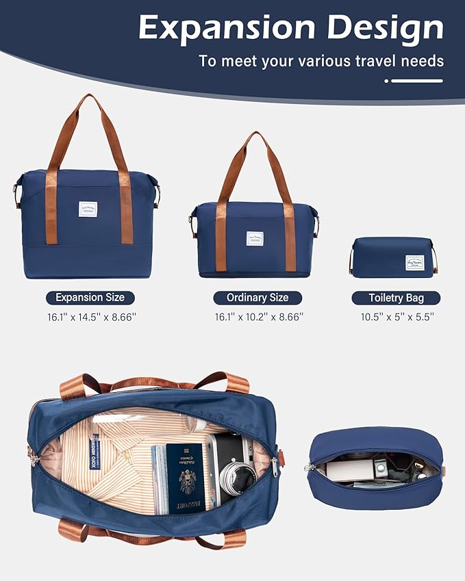 LONG VACATION Luggage Set 6 Piece Luggage ABS hardshell TSA Lock Spinner Wheels Luggage Carry on Suitcase (NAVY, 6 piece set)