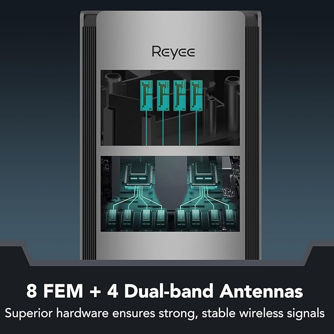 Reyee Whole Home Mesh WiFi System, AX3200 Smart WiFi 6 Router RG-R6 (1-Pack), Cover 3000Sq. Ft, Connect up to 110 Devices, Replaces Wireless WiFi Routers and Extenders