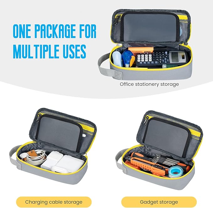 ECHSRT Large Pencil Case, Aesthetic Pen Pouch with Big Capacity, Minimalist Portable Stationery Bag with Handle for Office Organizer Aesthetic Pencil Cases