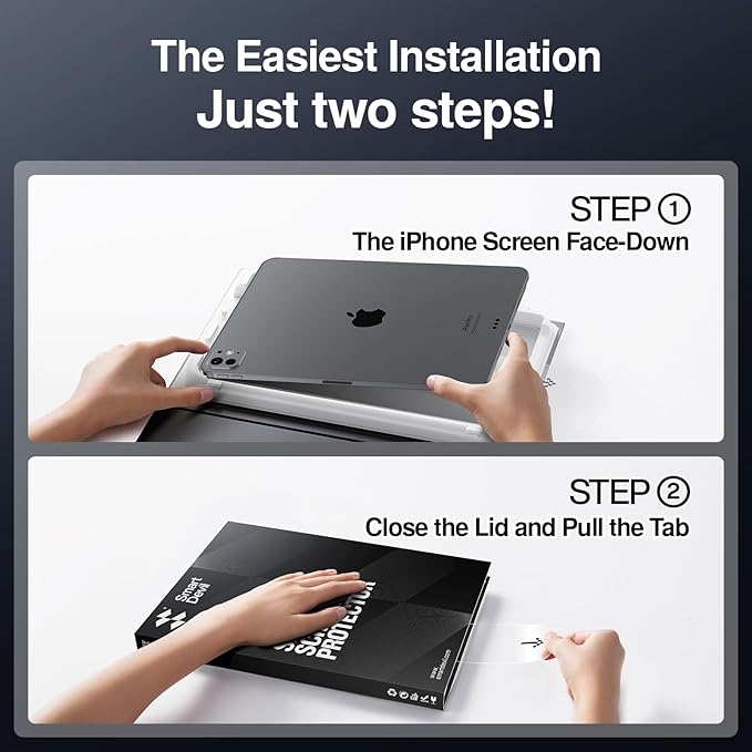 SMARTDEVIL Screen Protector for iPad Air 5th/4th 10.9 Inch (2022/2020),iPad Pro 11 Inch (2022/2021/2020/2018) with Easy Installation Frame, 9H Clear Tempered Glass Film, Anti-Scratch, 2 Pack