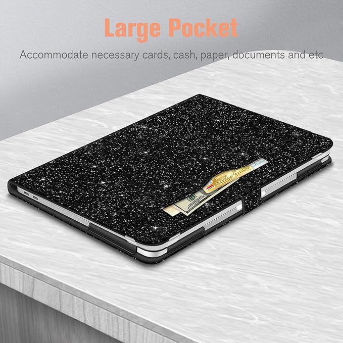 Fintie Sleeve Case Cover for MacBook Air 13.6 A3240 A3113 A2681 M4 M3 M2, Air 13 A2337 (M1) / A2179 / A1932, MacBook Pro 13 A2338 (M2 M1) / A2251 / A2289 / A2159 / A1989 / A1706 / A1708, GlitterBlack