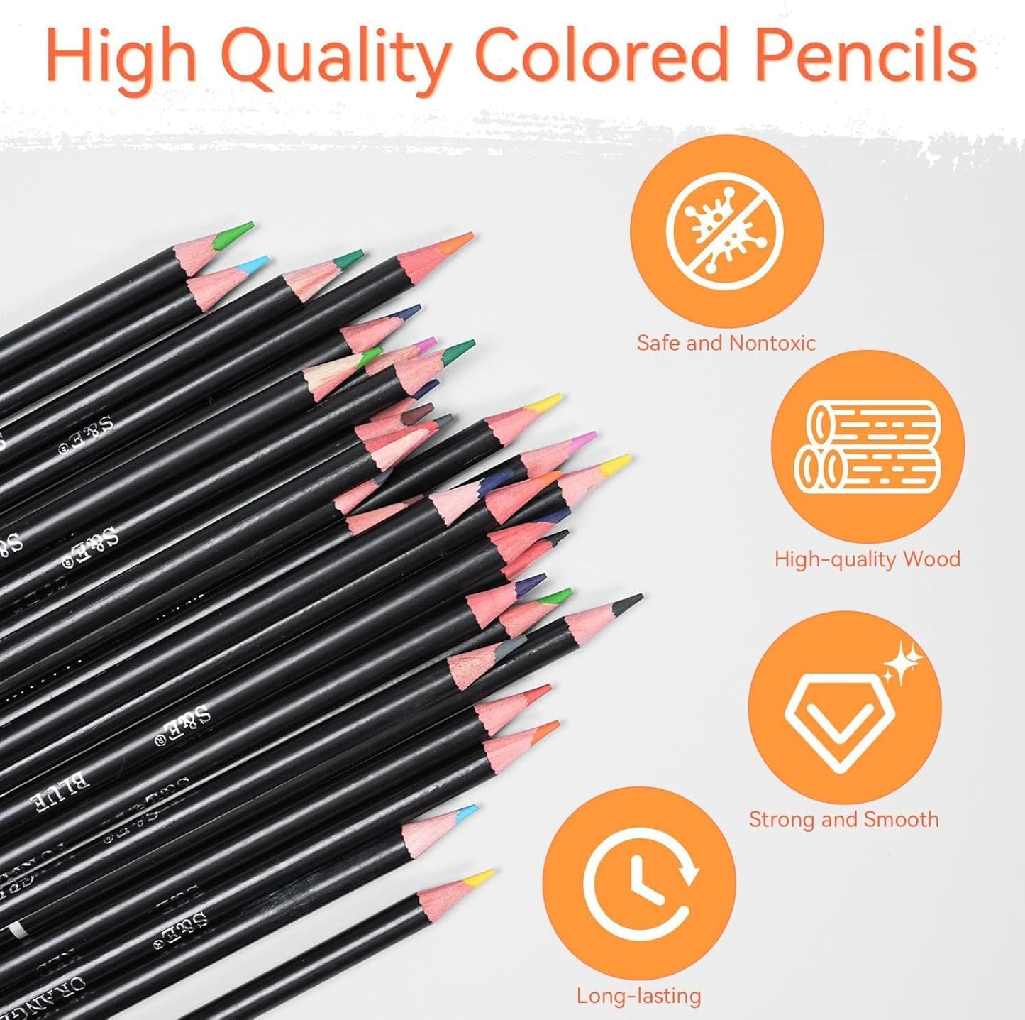 S & E TEACHER'S EDITION Colored Pencils 240Pcs, Pre-sharpened Super Soft Core Lead, Kid's Colored pencils,In Drawing Pencils, Woodcase Lead, Bulk Back to School Supplies