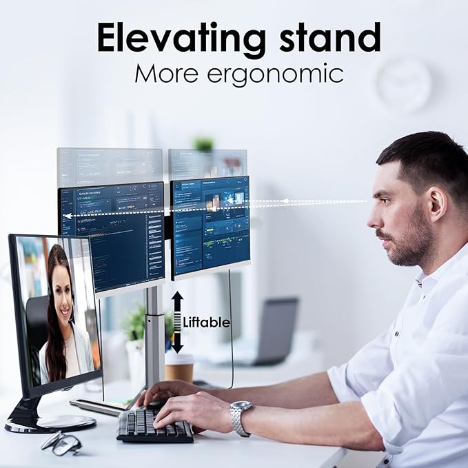 Redalf Laptop Screen Extender, 15.6" Portable Triple Monitor for Laptop,IPS Ultra-Thin Zero Frame Monitor Built-in Speakers Compatible with Mac, Windows, Chrome, Fits Laptops