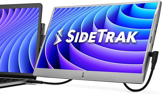SideTrak Swivel 14" Portable Monitor - Laptop Screen Extender with Patented Swivel Hinge, Dual FHD Display, USB-C & HDMI, Dark Gray